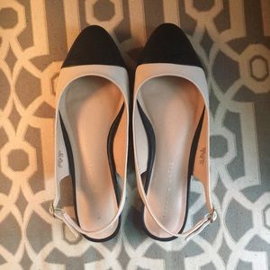 Kelly & Katie Black/Cream Work Flats